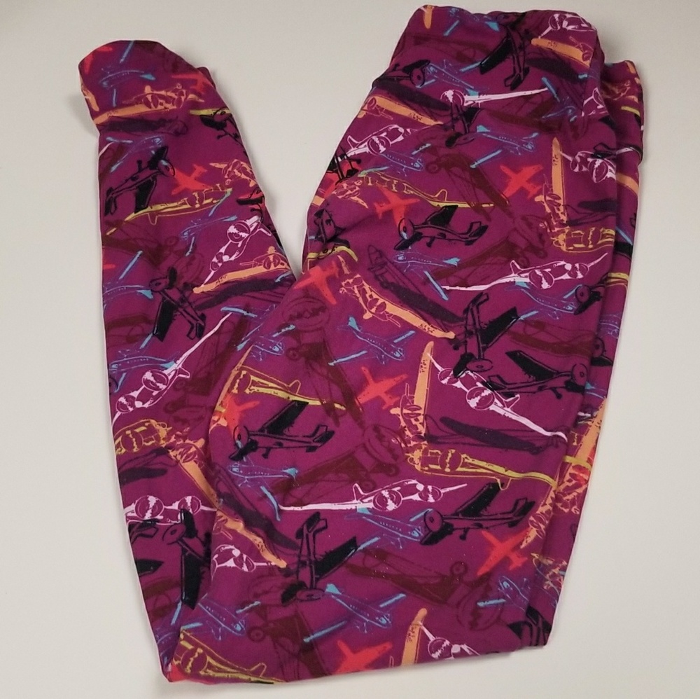 Lularoe OS leggings Airplane